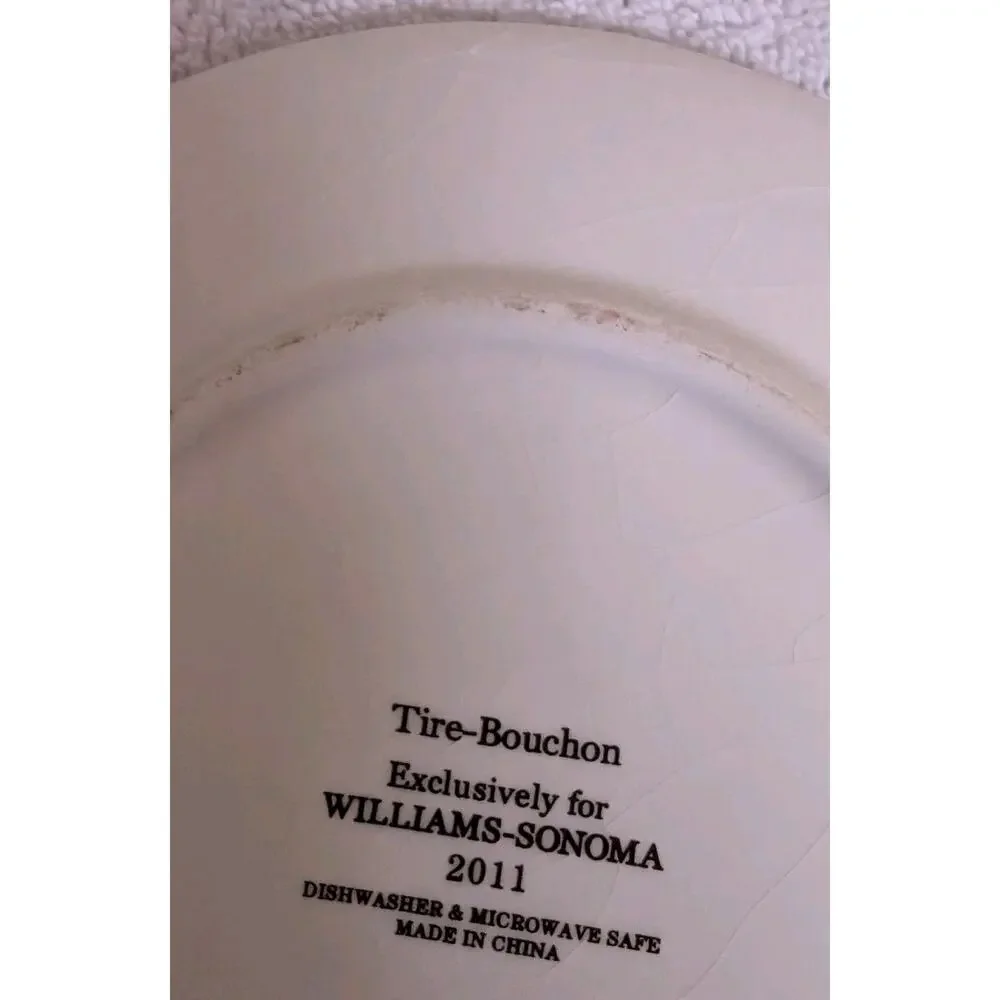 Set of 2 Tire-Bouchon by Williams-Sonoma 2011 Appetizer Plates 6-1/2